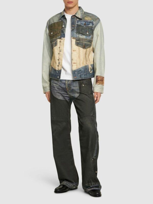 Acne Studios Trompe-L'œil Print Denim Jacket - Image 4