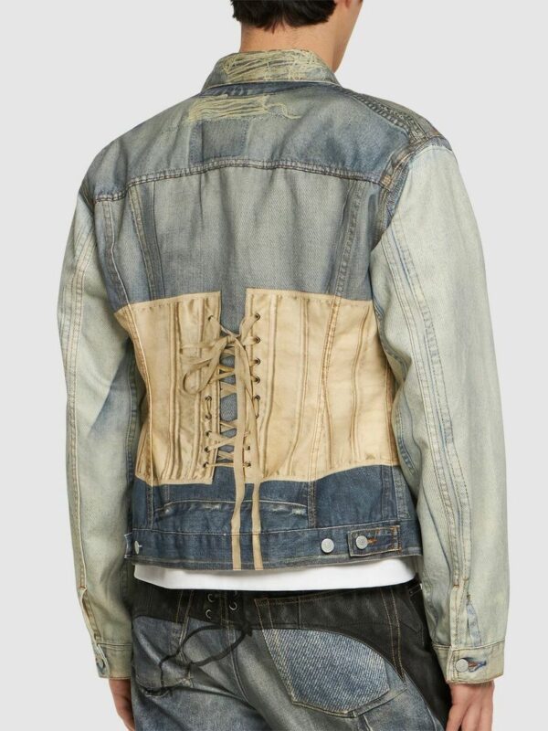 Acne Studios Trompe-L'œil Print Denim Jacket - Image 3