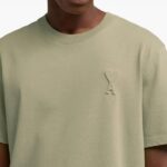 AMI Paris Logo-Embossed Cotton Tee
