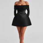 Black Lace Off Shoulder Dress